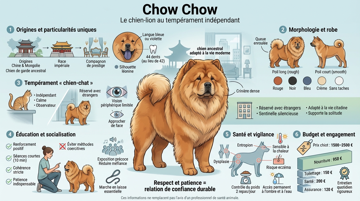 infographie : Chow Chow Tout connaître sur cette race de chien!