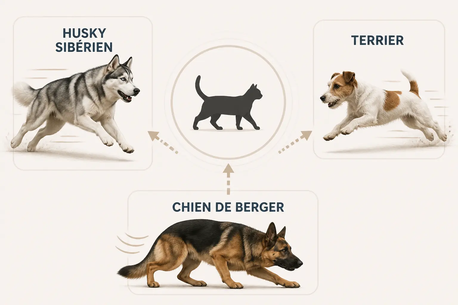 Les profils de chiens qui demandent le plus de prudence avec un chat