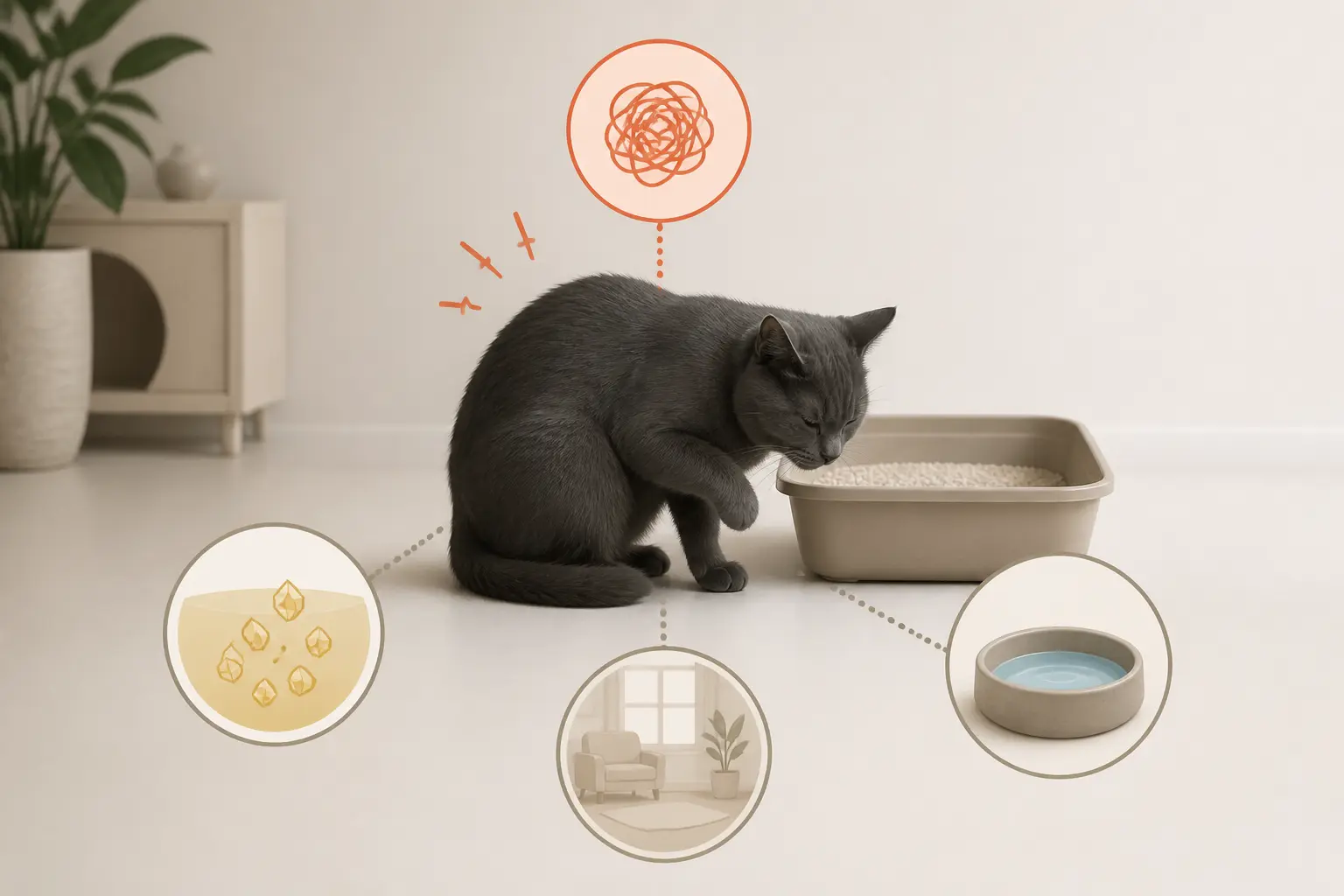 Pourquoi cela arrive : stress, cristaux, hydratation et profils à risque