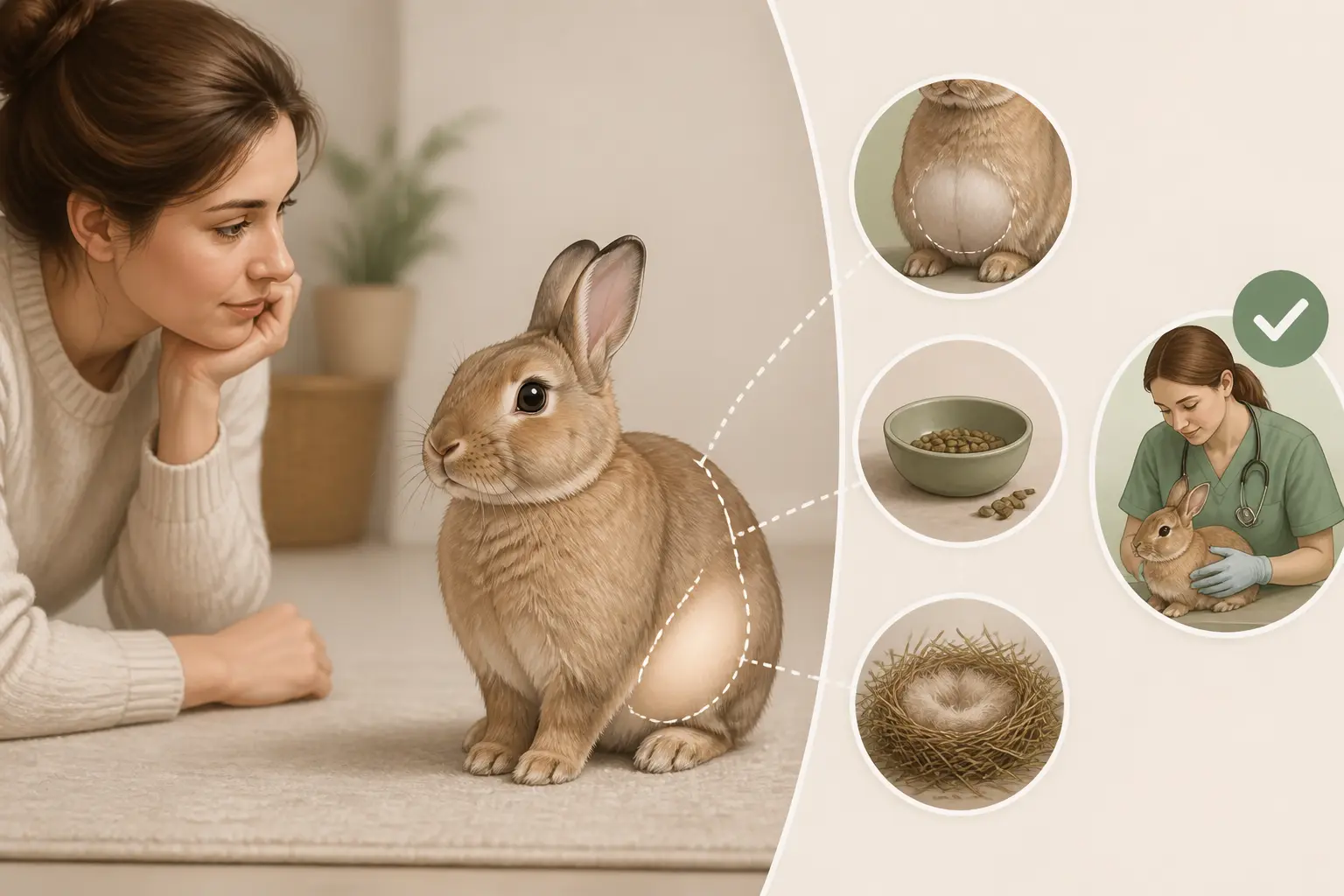 Comment savoir si une lapine est enceinte, et quand penser à une fausse grossesse
