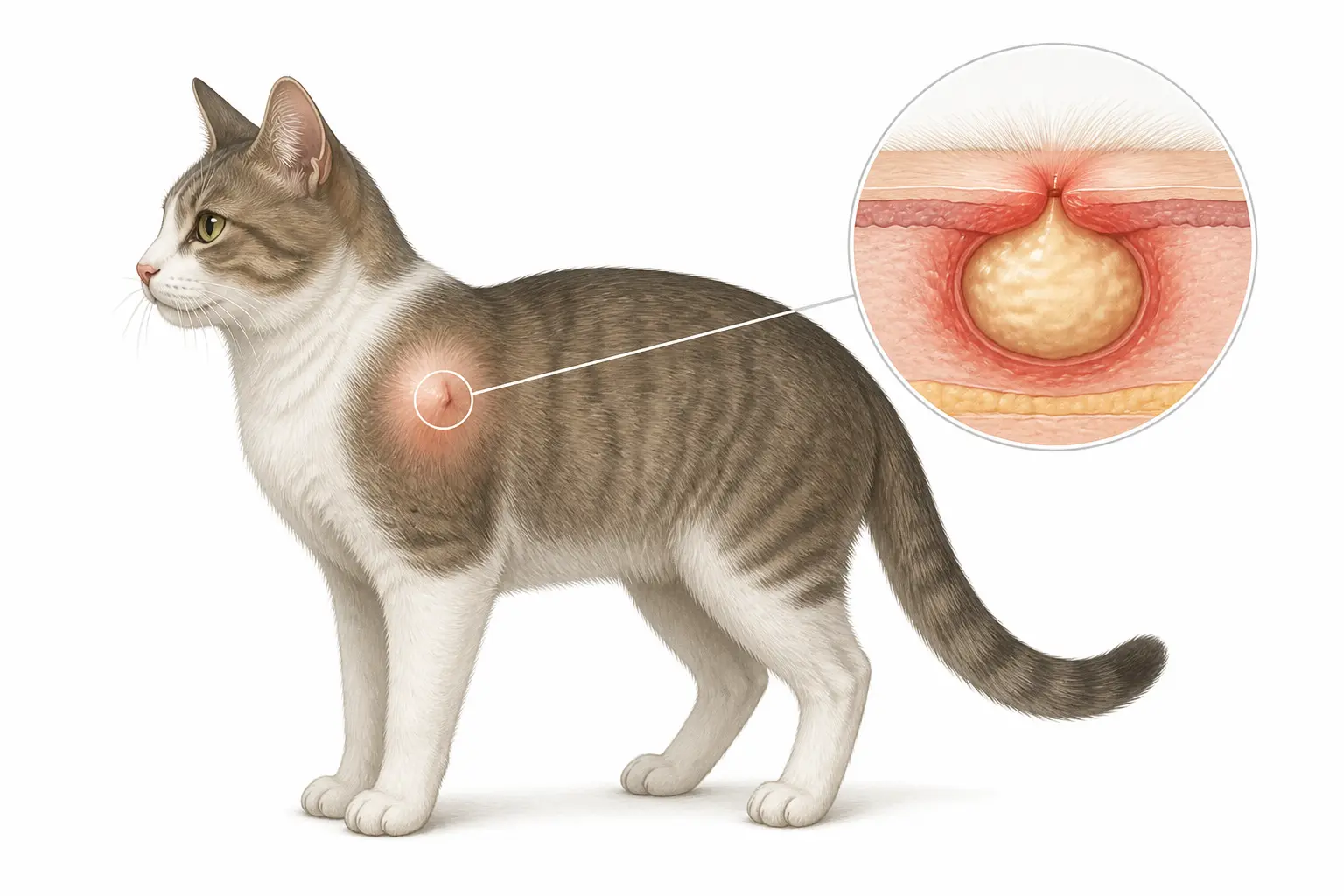 Abcès chat : de quoi s’agit-il et comment le repérer tôt ?