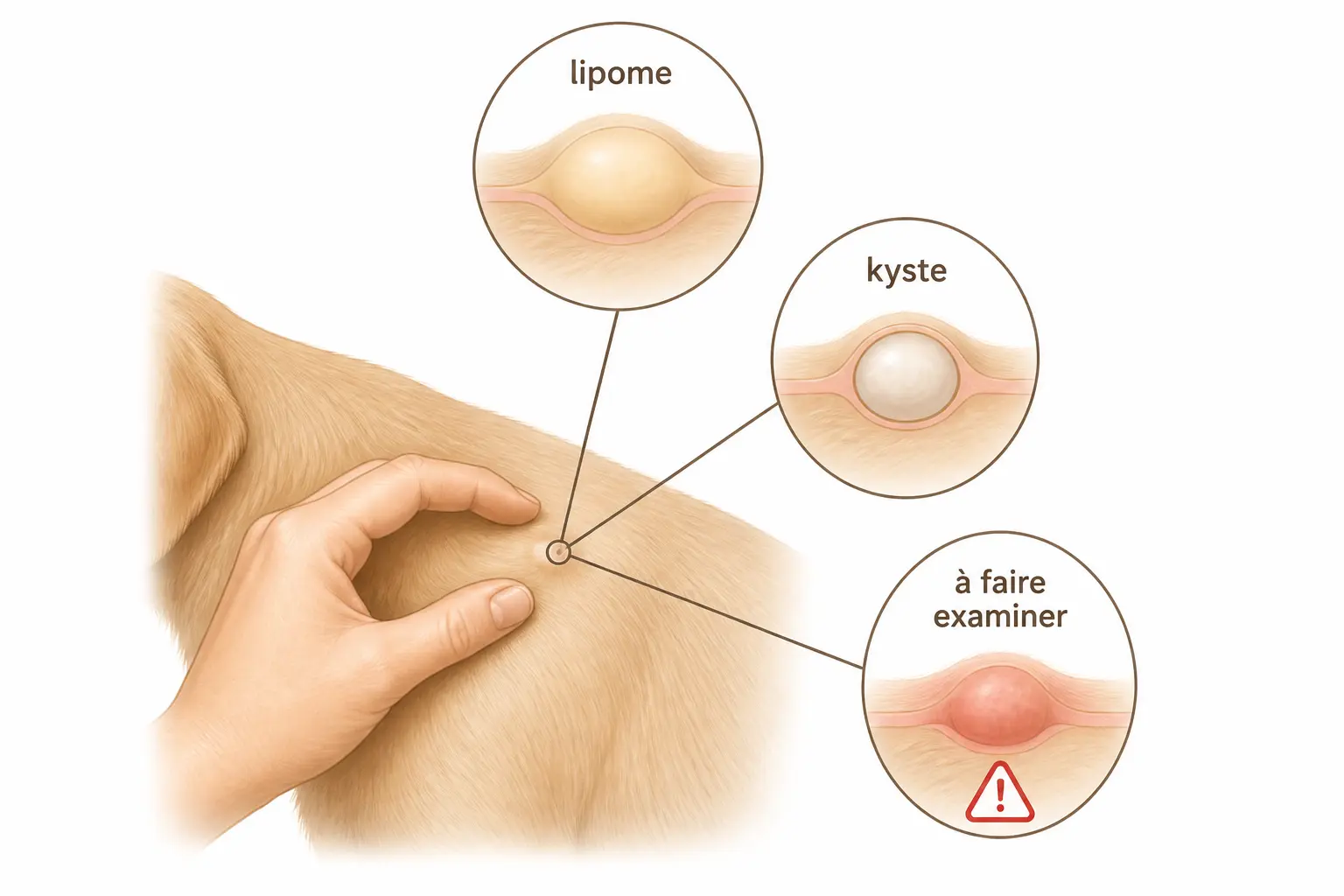 Lipome, kyste ou autre masse : comment faire la différence ?