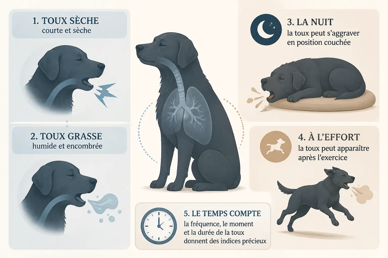 Le bruit, la durée et le moment d’apparition donnent déjà des indices utiles