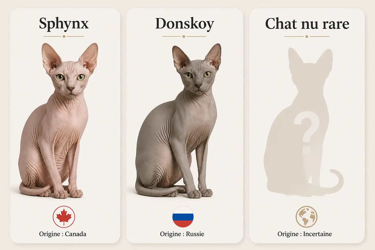 Les principales races de chats sans poil à connaître