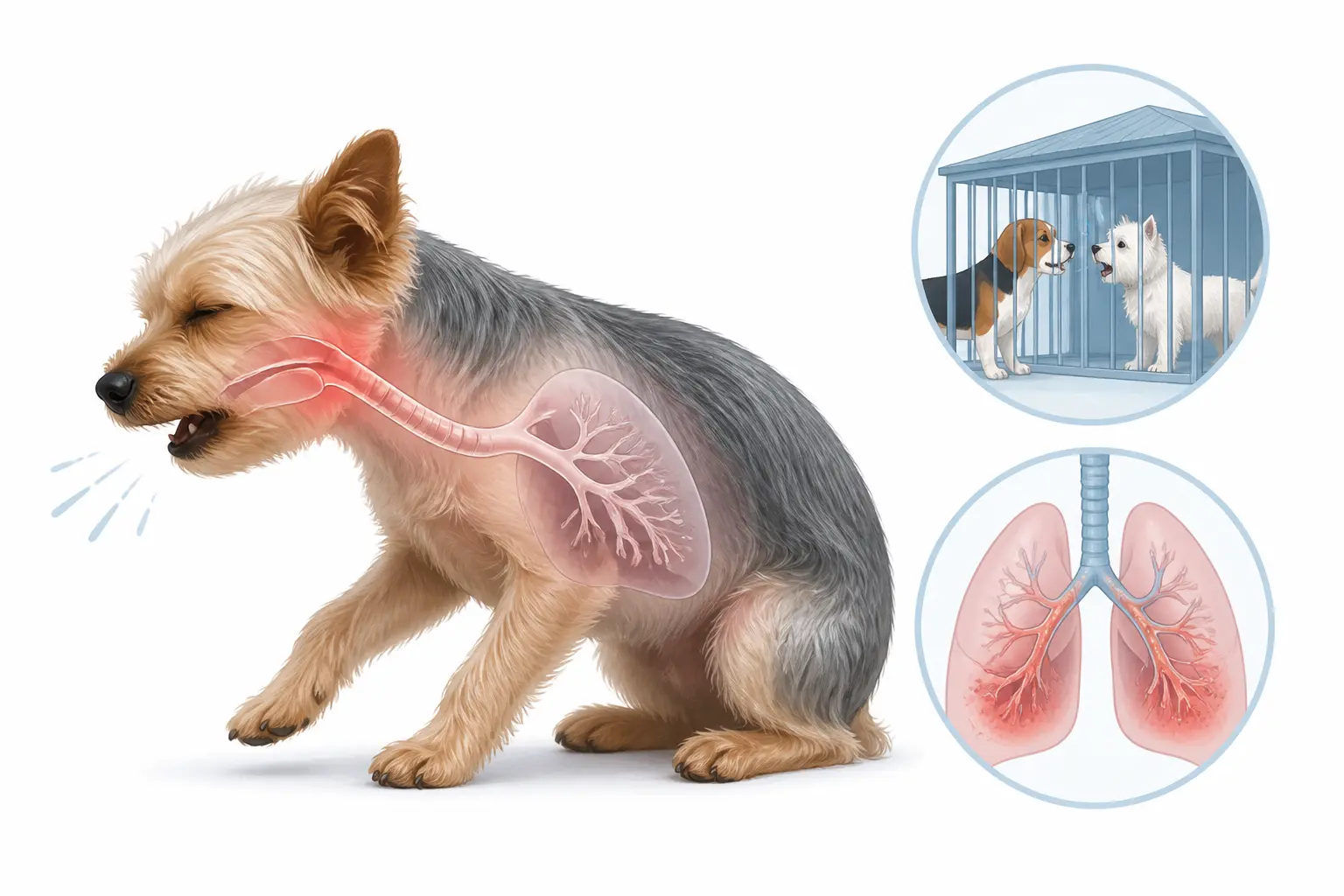 Pourquoi un chien tousse : les causes les plus fréquentes