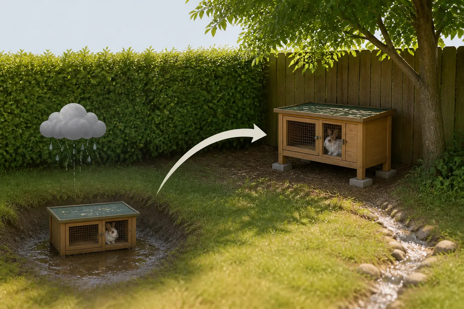 Où installer l’abri dans le jardin pour éviter les mauvaises surprises