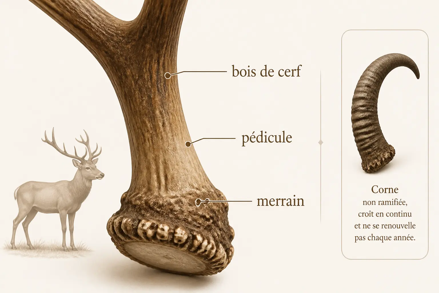 Ce que le bois de cerf est vraiment