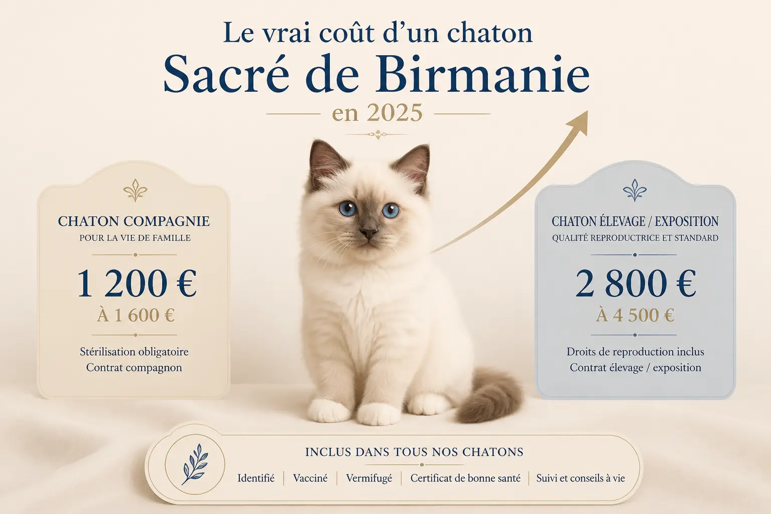 Prix du Sacré de Birmanie : combien coûte vraiment un chaton ?