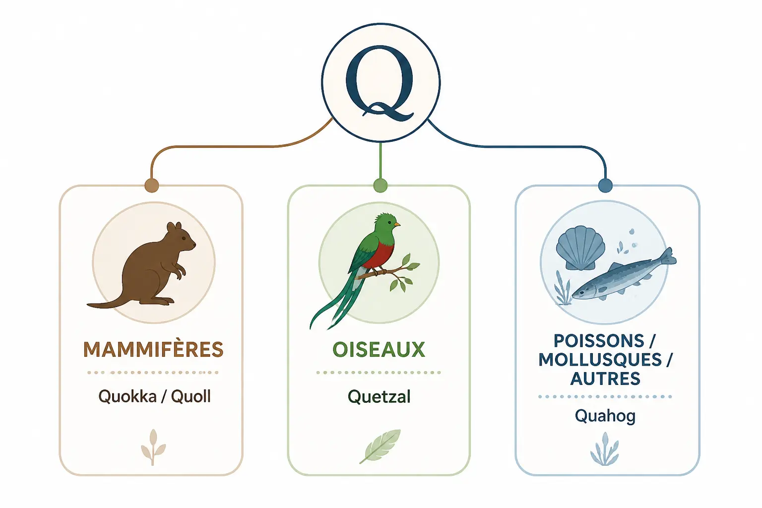 Liste complète par grandes familles