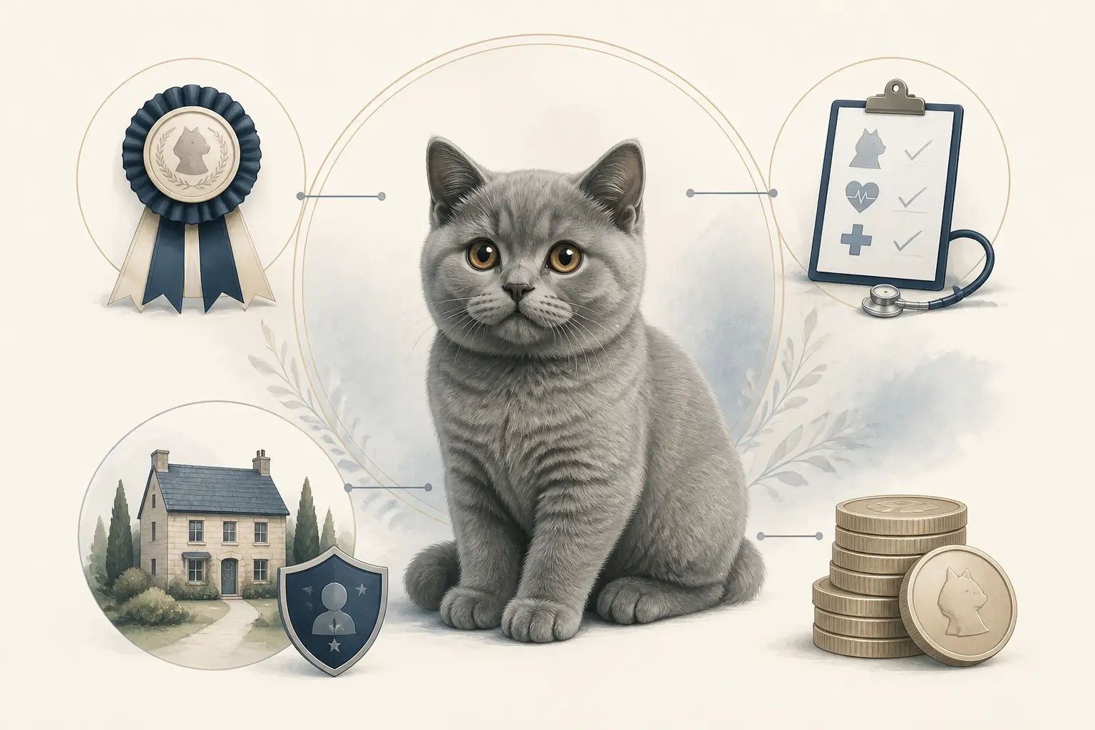 British Shorthair prix : chaton, pedigree, contrôle vétérinaire et réputation d’élevage influencent le tarif.