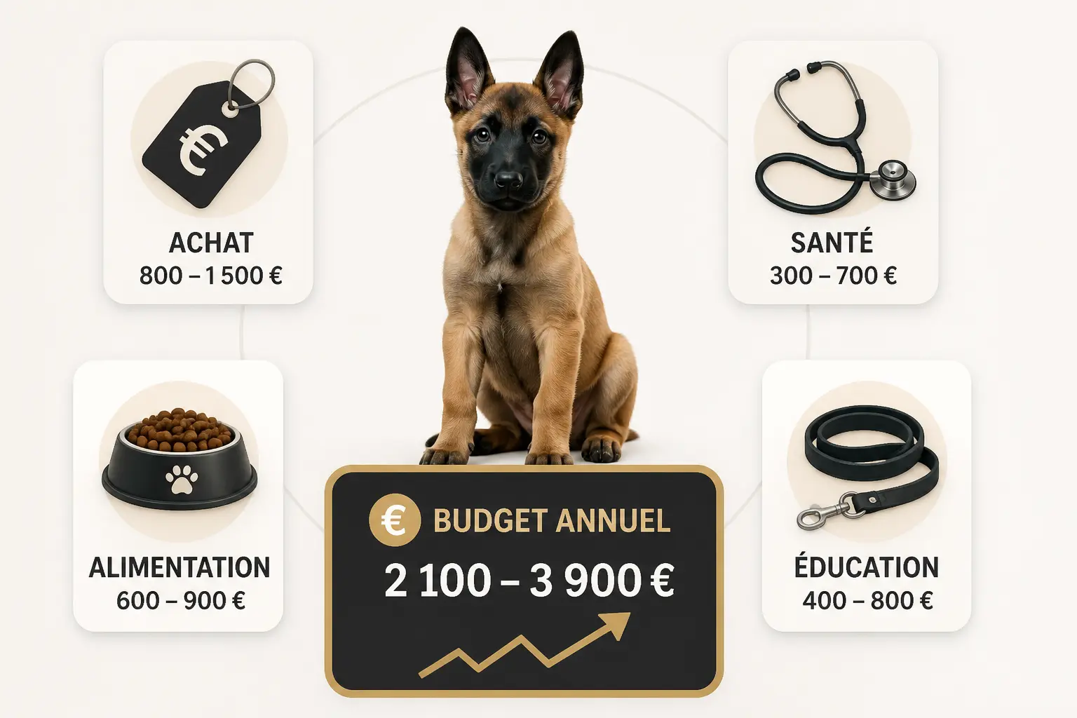 Quel est le prix d’un malinois chiot et le vrai budget la première année ?