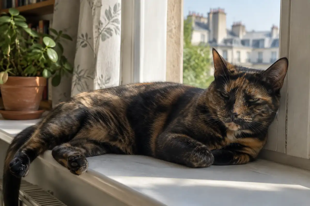 Chat écaille de tortue : une robe de femelle, ce que dit la génétique et ce qu'elle ne dit pas du caractère